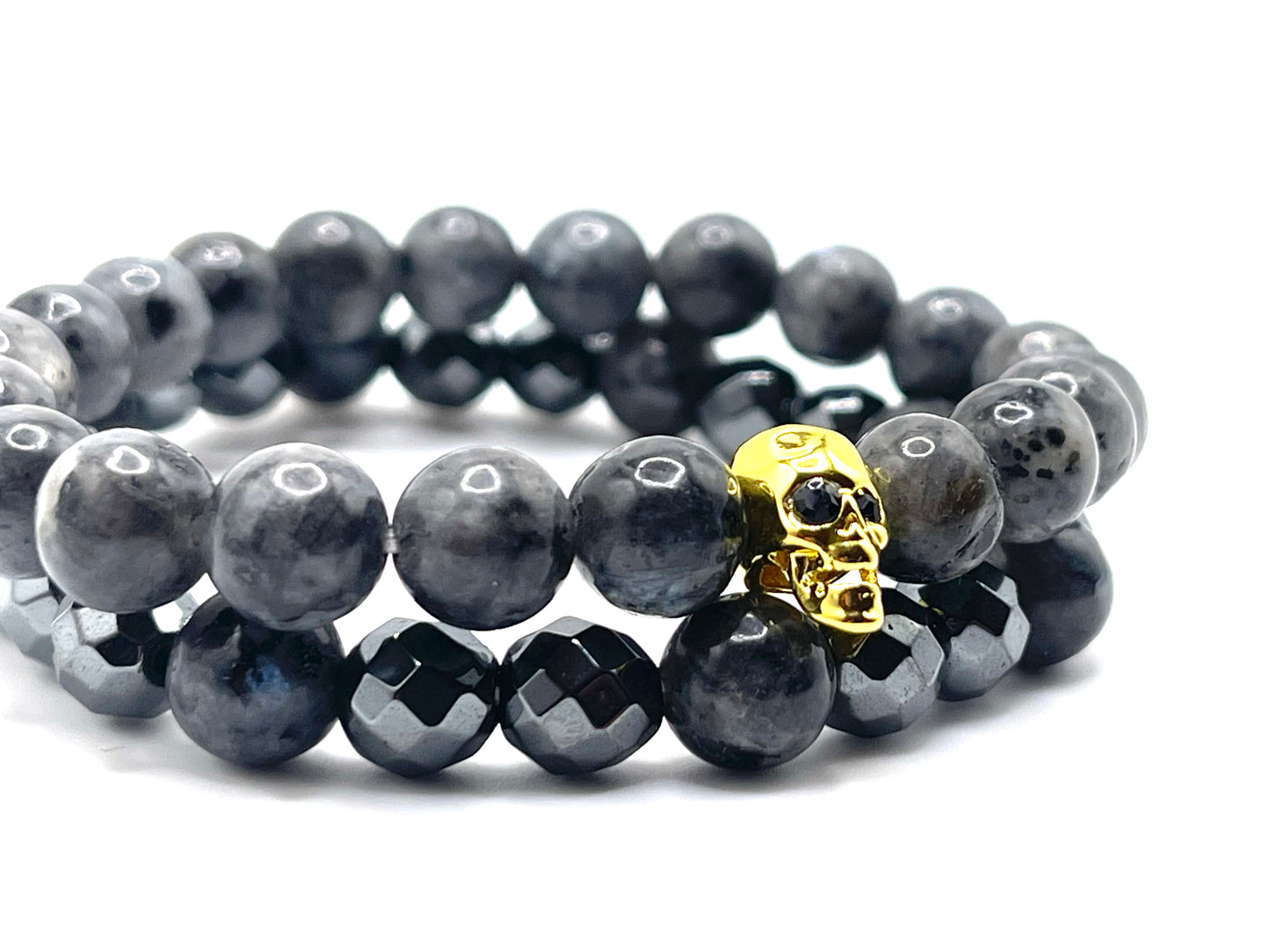 Armored Gold Skull 2pc Set