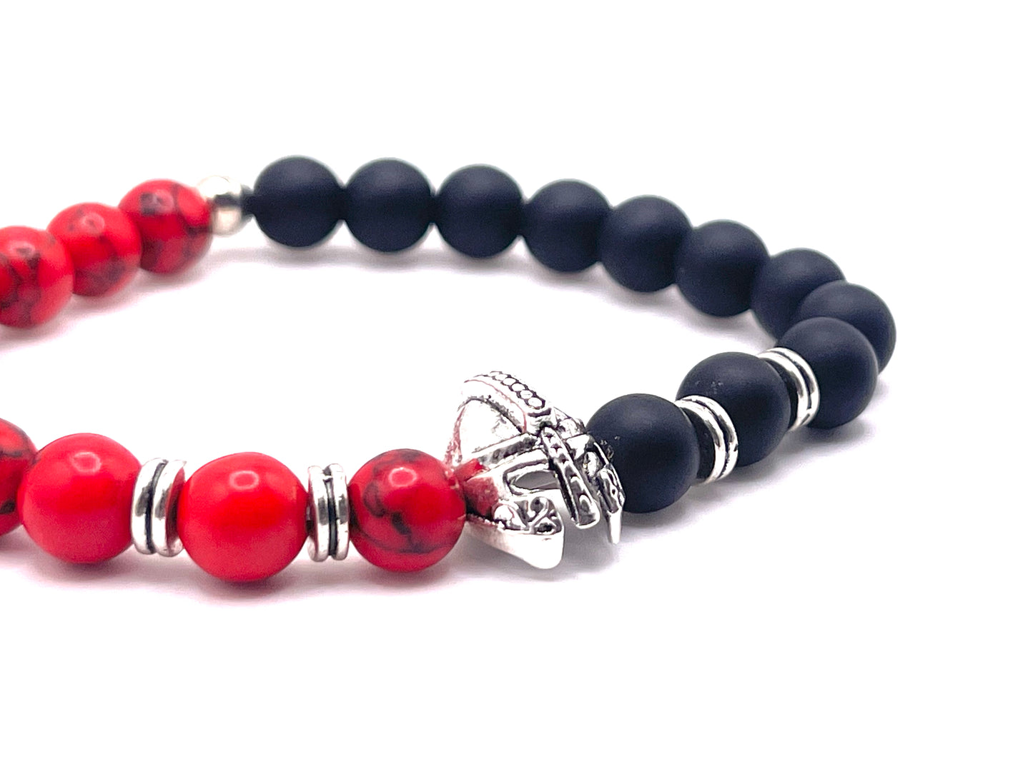 Warrior Spartan Silver Black Red