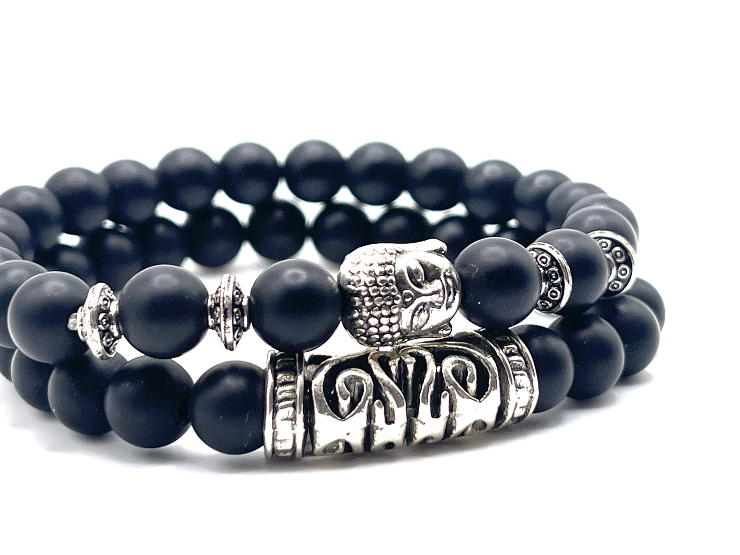 Bala Silver Buddha Black 2pc Set