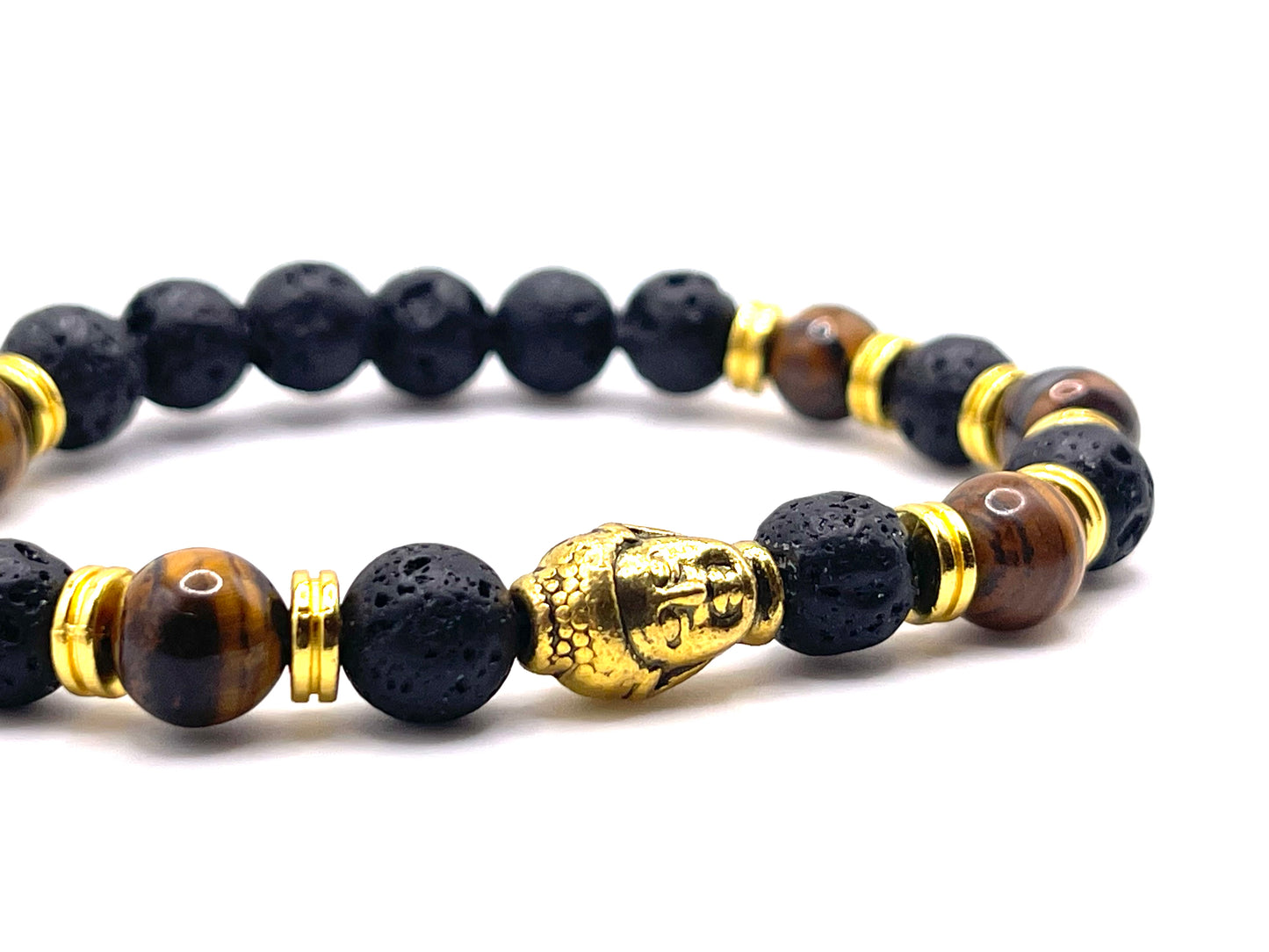 Tiger Eye Gold Buddha
