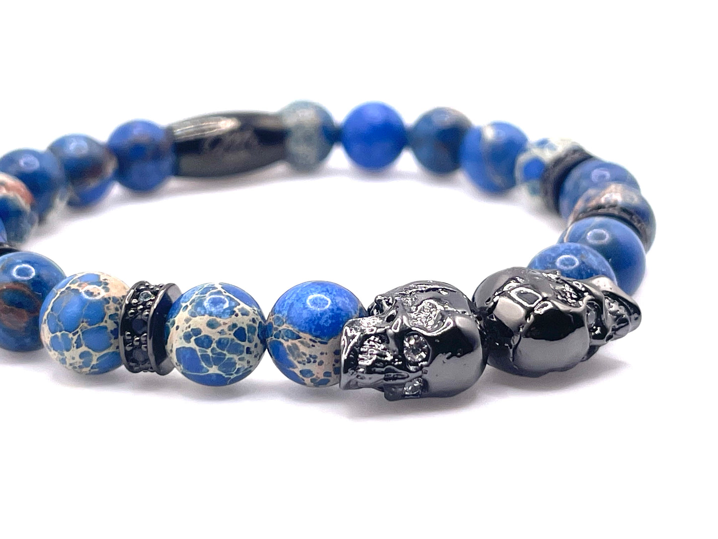 Ocean Blue Black Skull
