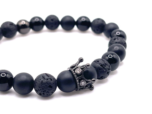 Stealth Triple Black Crown Bracelet