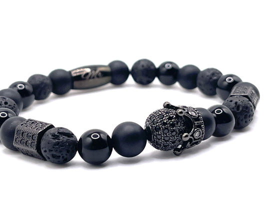 Statement Black Crown Bracelet